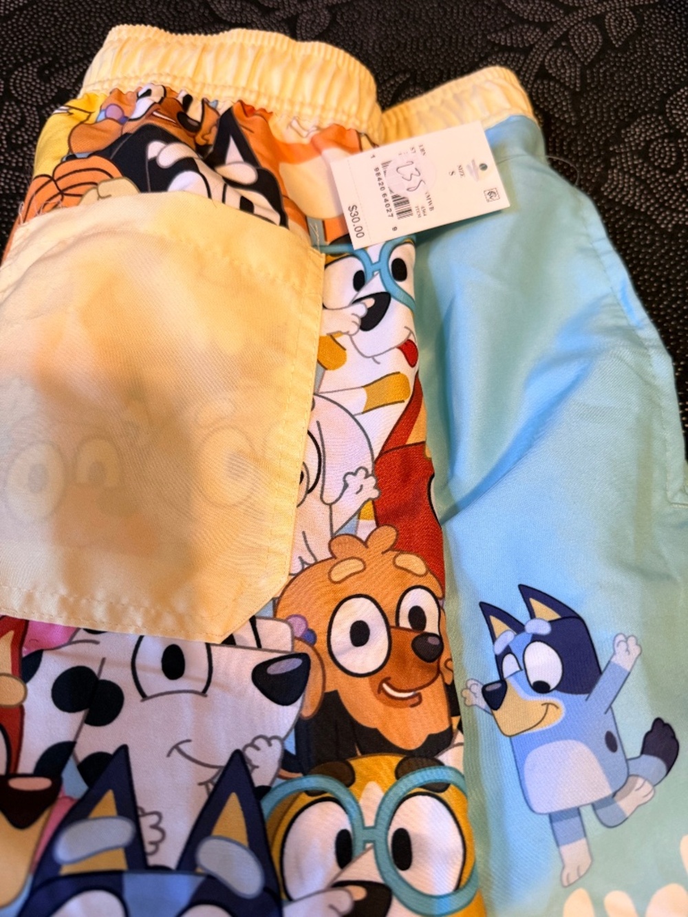 Bluey swim trunks